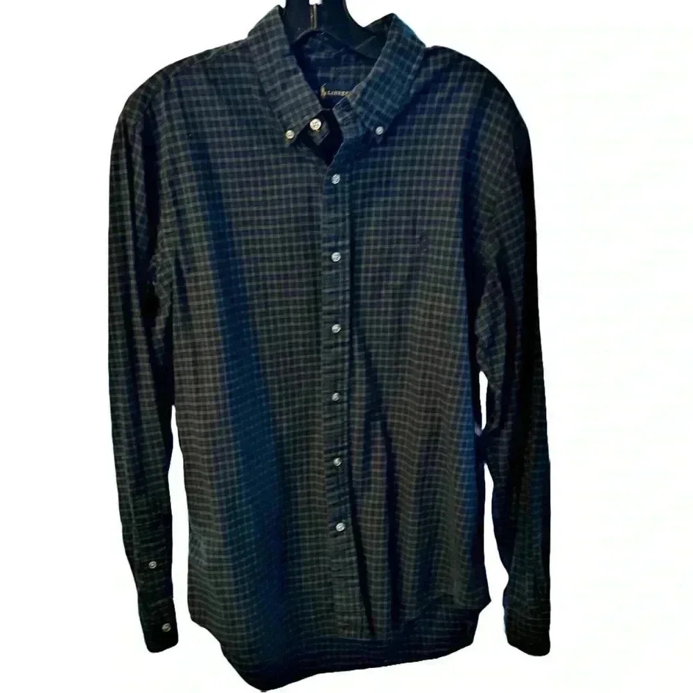 Ralph Lauren Men’s  Button Down Shirt Black watch Plaid Size Large